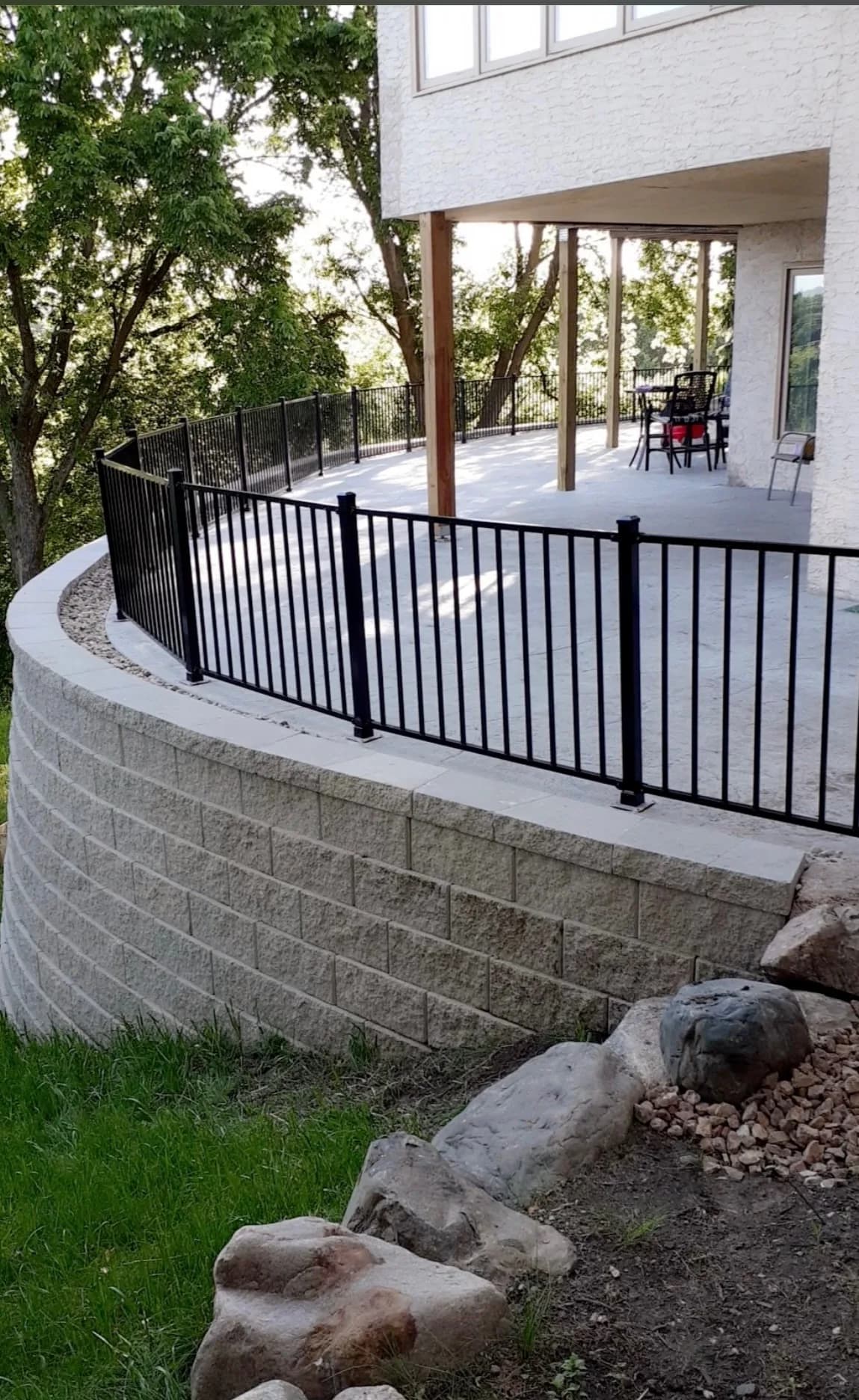 Elevated Patio & Railing